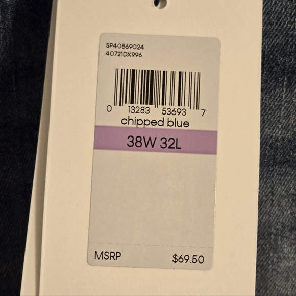 Calvin Klein Blue Jeans Straight Fit 38x32 With Stretch New With Tags - Picture 4 of 9